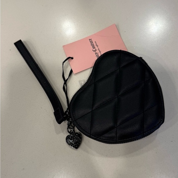 Juicy Couture Quilted Black Heart Wristlet - Picture 8 of 9